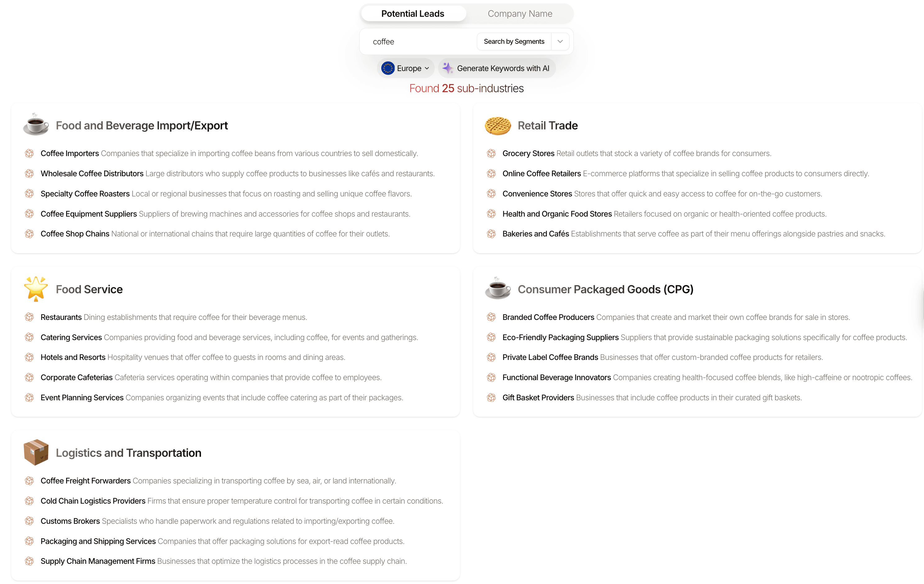 Lead generation tool