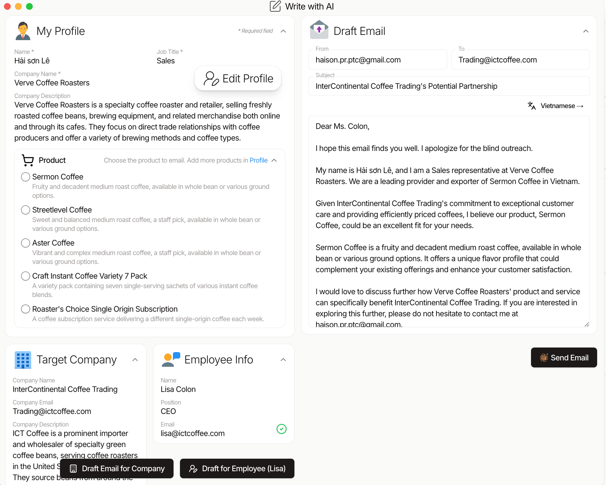 AI email outreach